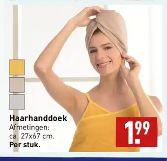 ALDI Haarhanddoek 27x67 cm aanbieding