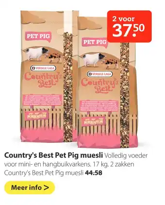 Boerenbond Country's Best Pet Pig muesli aanbieding