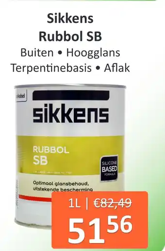 De Verfzaak Sikkens IS Rubbol SB aanbieding