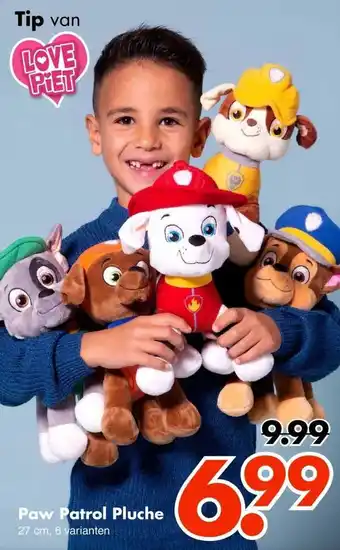 Wibra Paw patrol pluche aanbieding