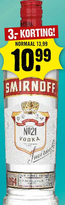 Dirck 3 Smirnoff aanbieding