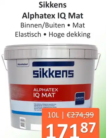 De Verfzaak Alphatex IQ Mat aanbieding