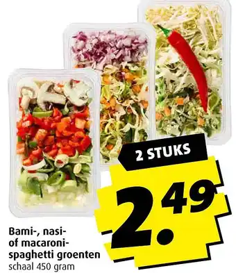 Boni Bami-, nasi- of macaroni- spaghetti groenten aanbieding