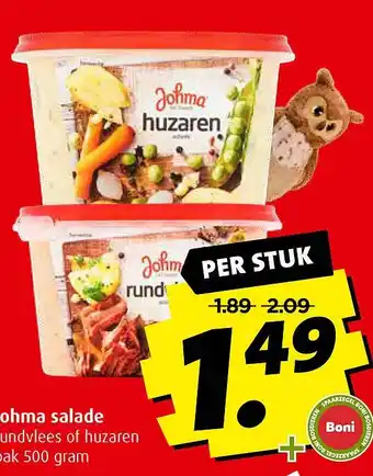 Boni Johma salade aanbieding
