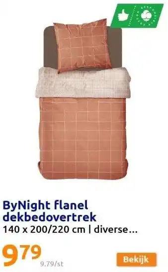 Action Bynight flanel dekbedovertrek aanbieding