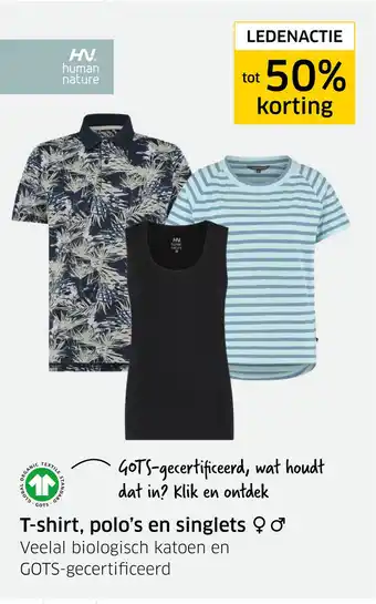 ANWB T-shirt, polo's en singlets aanbieding