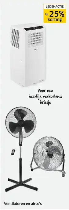 ANWB Ventilatoren en airco's aanbieding