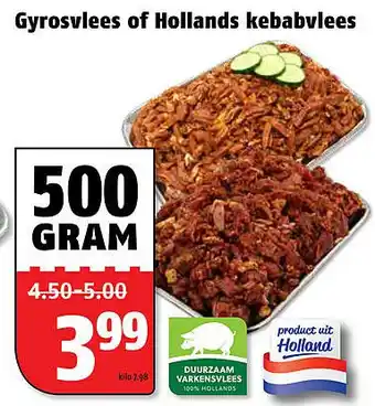 Poiesz Gyrosvlees of Hollands kebabvlees aanbieding