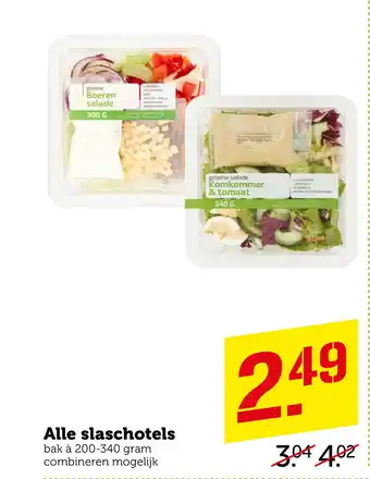 Coop Alle slaschotels aanbieding