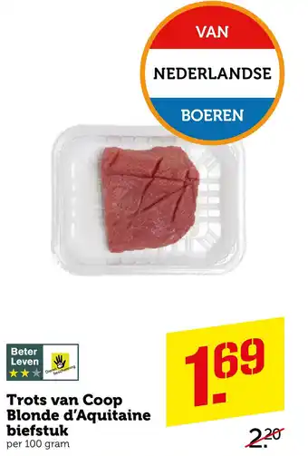 Coop Trots van Coop Blonde d'Aquitaine biefstuk aanbieding