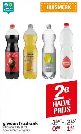 Coop g'woon frisdrank aanbieding