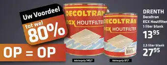 De voordeelmarkt Drenth Decoltran Egx Houtfilter aanbieding