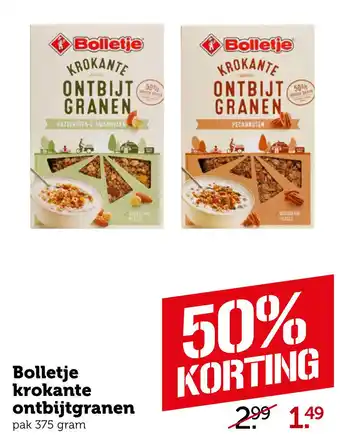 Coop Bolletje krokante ontbijtgranen aanbieding