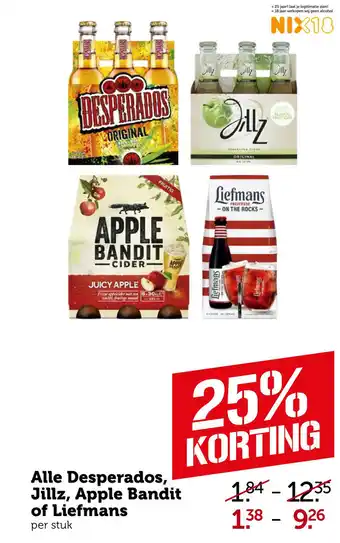 Coop Alle Desperados, Jillz, Apple Bandit of Liefmans aanbieding