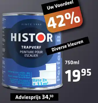 De voordeelmarkt Histor Trapverf Peinture Pour Escalier aanbieding