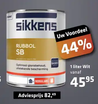 De voordeelmarkt Sikkens Rubbol Sb aanbieding