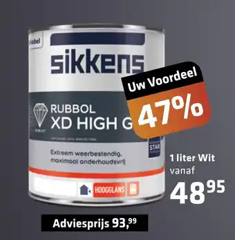 De voordeelmarkt Sikkens Rubbol Xd High G aanbieding