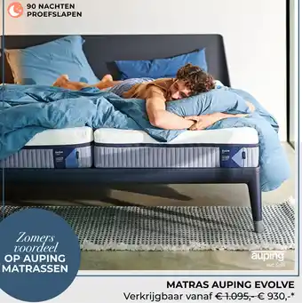 Slaapboulevard Kwakernaat Matras auping evolve aanbieding