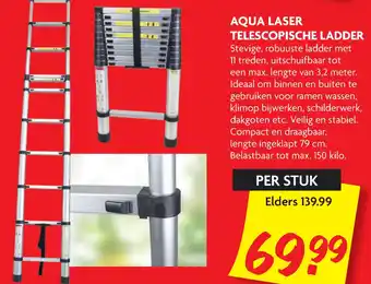 Dekamarkt AQUA LASER TELESCOPISCHE LADDER aanbieding