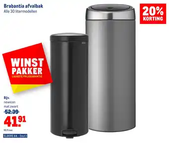 Makro Brabantia afvalbak alle 30 litermodellen aanbieding