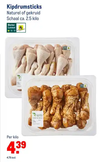 Makro Kipdrumsticks naturel of gekruid schaal ca. 2.5 kilo aanbieding