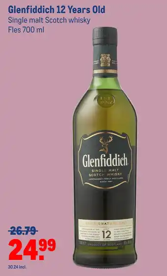 Makro Glenfiddich 12 years old aanbieding