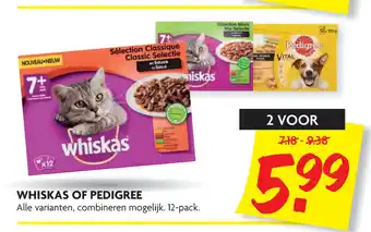 Dekamarkt WHISKAS OF PEDIGREE aanbieding