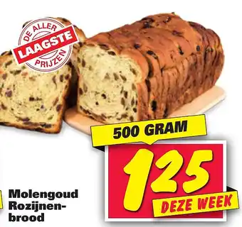 Nettorama Molengoud Rozijnenbrood aanbieding