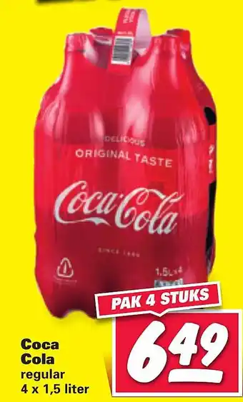 Nettorama Coca Cola regular 4 x 1,5 liter aanbieding