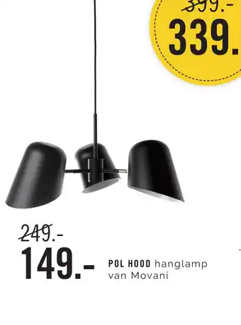 Eijerkamp Movani Pol Hood Hanglamp Zwart aanbieding