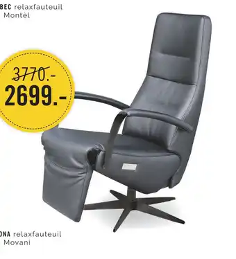 Eijerkamp Movani Savona Relaxfauteuil Zwart aanbieding