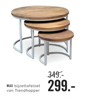 Eijerkamp Trendhopper Max Bijzettafelset Wit aanbieding