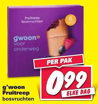 Nettorama g'woon Fruitreep bosvruchten aanbieding