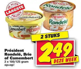 Nettorama Président Rondelé, Brie of Camembert aanbieding