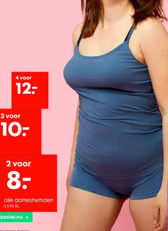 HEMA alle dameshemden aanbieding