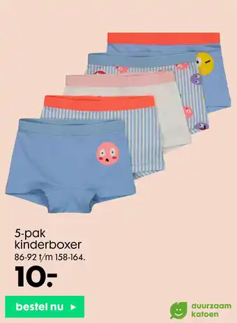 HEMA 5-pak kinderboxer aanbieding