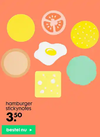 HEMA hamburger stickynotes aanbieding