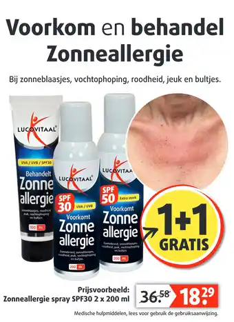 Lucovitaal Zonneallergie spray aanbieding