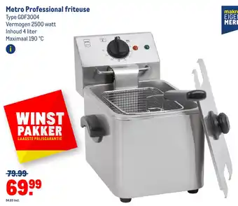 Makro Metro professional friteuse aanbieding
