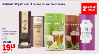 Makro Callebaut, royal t chai of cacao voor warme dranken aanbieding