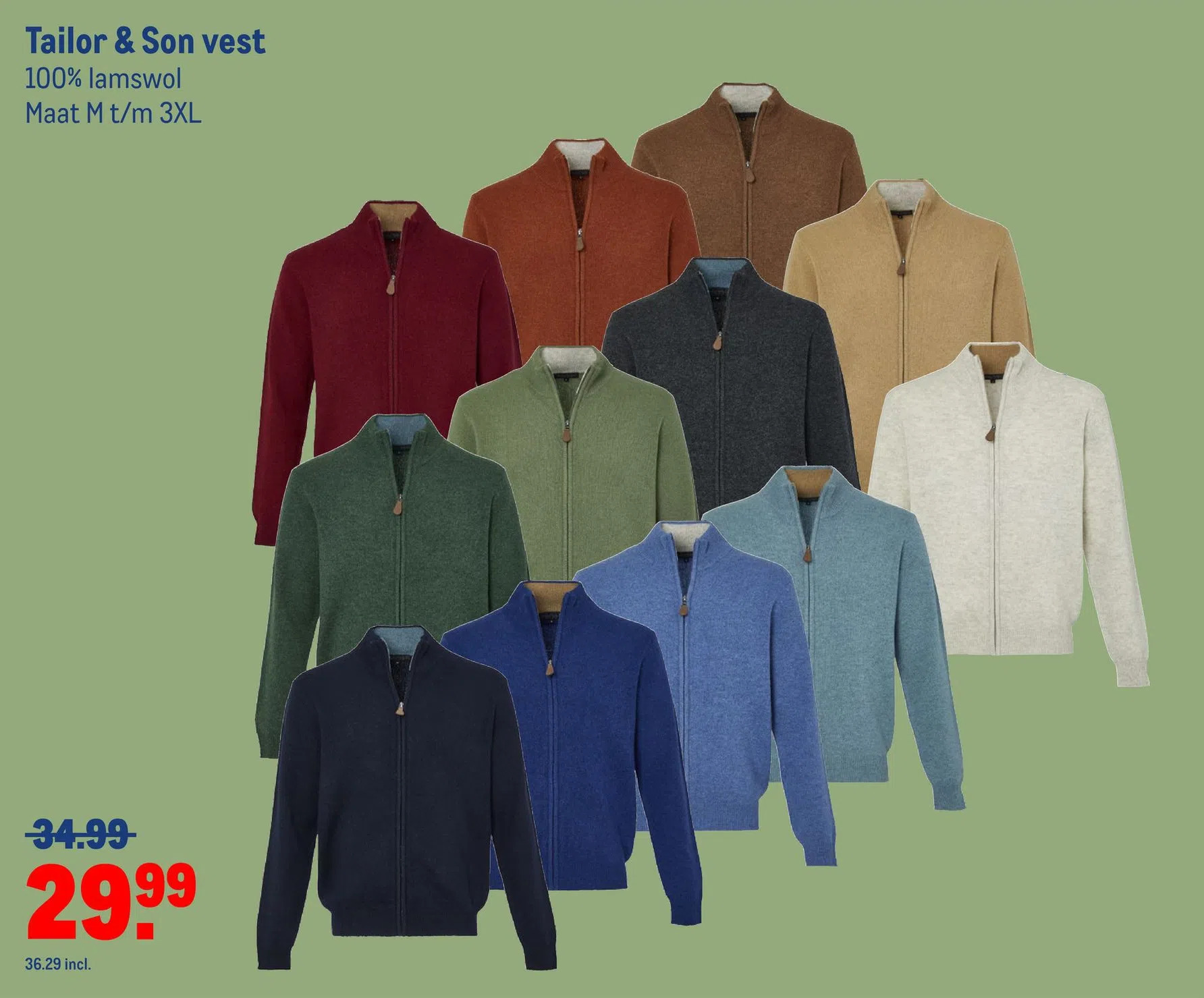 Tailor & son vest aanbieding bij Makro