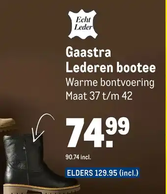 Makro Gaastra lederen bootee aanbieding