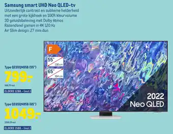 Makro Samsung smart uhd neo qled-tv type qe55qn85b aanbieding