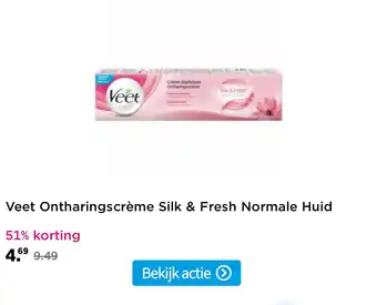 Plein.nl Veet Ontharingscrème Silk & Fresh aanbieding