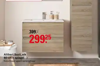 Karwei Allibert Bazil, eik 80 cm + spiegel aanbieding