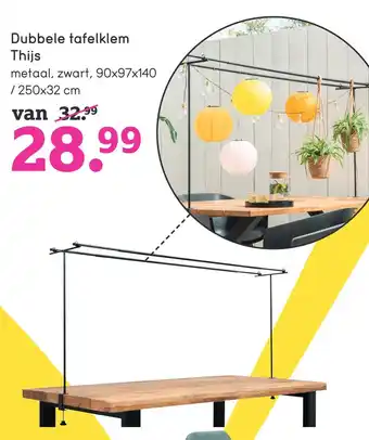 Leen Bakker Dubbele tafelklem Thijs aanbieding