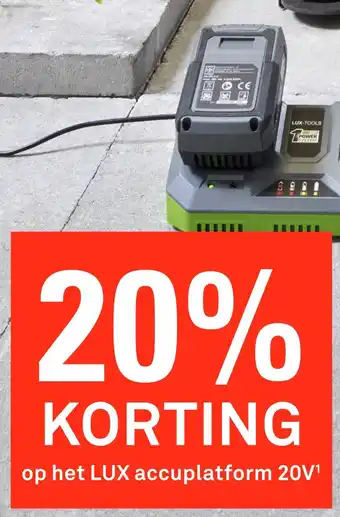 Karwei LUX accuplatform 20V' aanbieding