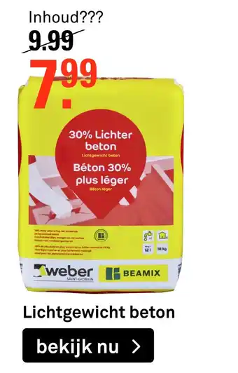 Karwei Lichtgewicht beton aanbieding