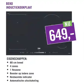 Keukendepot Beko Inductiekookplaat aanbieding