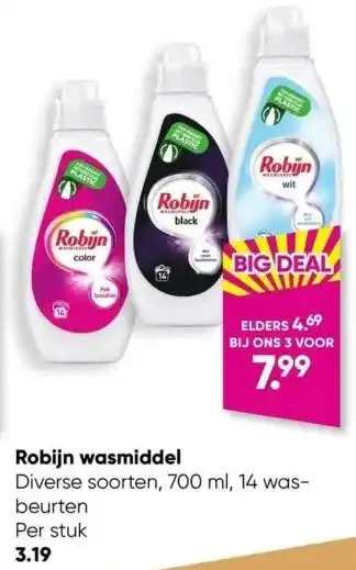 Big Bazar Robijn wasmiddel aanbieding